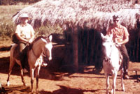 Mike McCubbins travels on his horse Thunder