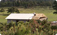 roof goes on new church building in Mexico