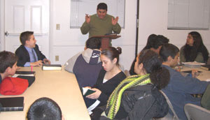 Salmon Preaching to Teen Youth Group at Bible Baptist Church